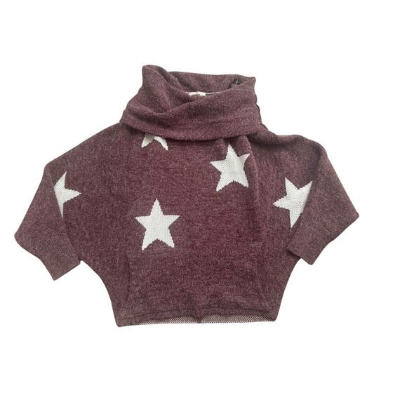 Star Patterned Burgundy Sweater - Picture 1 of 6